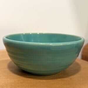 Bauer Pottery Ring Ware Jade Green Glazed Cereal Bowl 5" x 2 1/8" Vintage